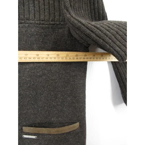 VGT Steinbock Jacket 42 Virgin Wool Leather Loden Austrian Sweater